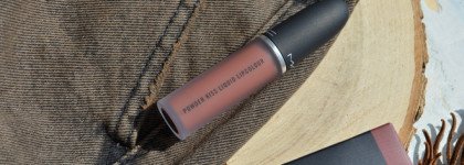 Матовая для осени MAC Powder Kiss Liquid Lipcolour - Over The Taupe