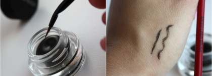 Гелевая подводка Smashbox Jet Set Waterproof Eye Liner Deep black & Кисти Arced Liner Brush #21 и MAC #208