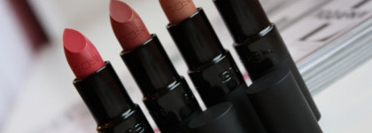 Gosh Velvet Touch: 009 Matt Sweetness, 010 Matt Smoothie, 011 Matt Nougat и 012 Matt Raisin