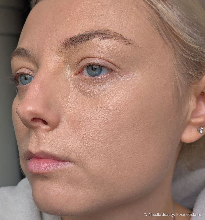 На лице только тон