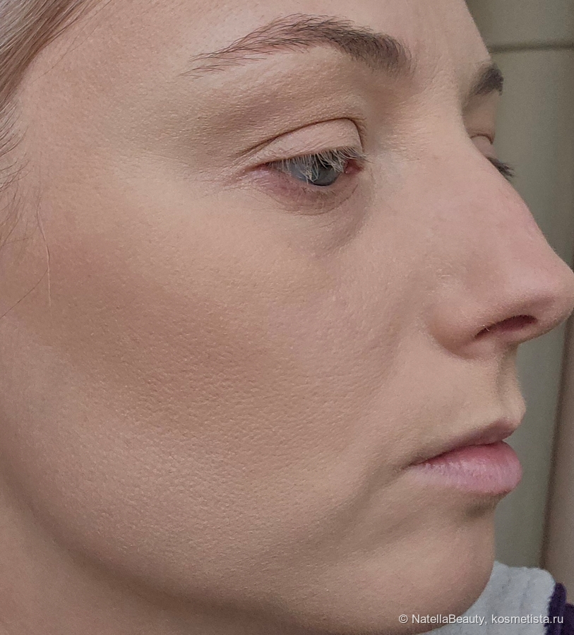 На лице тон, пудра и скульптор (До)