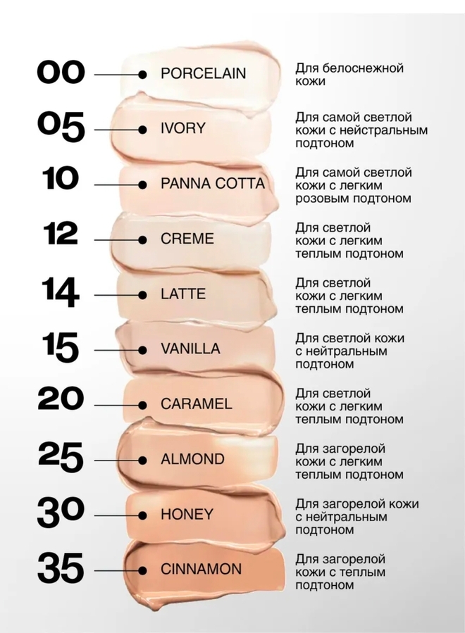 Промо описание оттенков