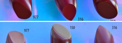 Новинки сезона: помады Dior Rouge Dior Couture Colour Voluptuous Care Lipstick 977 Pied-de-Poule, Givenchy Le Rouge Lipstick 316 Pourpre Inoui, Estee Lauder Pure Color Envy Lipstick 150 Decadent