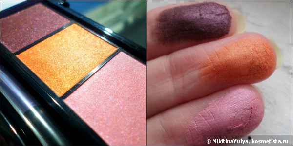 Тени-трио для век с шелковистой текстурой и эффектом сияния Shiseido Luminizing Satin Eye Color Trio, #or316 Floral Design (Осень-Зима 2014/2015)
