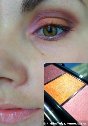 Тени-трио для век с шелковистой текстурой и эффектом сияния Shiseido Luminizing Satin Eye Color Trio, #or316 Floral Design (Осень-Зима 2014/2015)