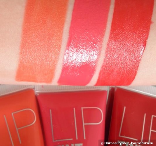 H&M Lip Tint Пигмент для губ. Цвета: Deep Red, Raspberry Red, Tangerine