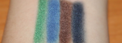 Карандаши для глаз Essence Kajal Pencil в четырех разных оттенках: #08 teddy, #21 feel the eclipse, #26 beach bum, #27 samba green