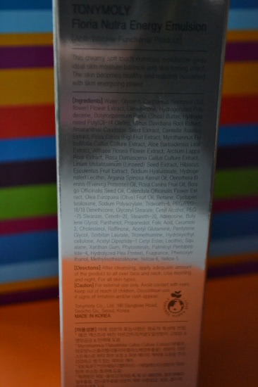 Пережить зиму: Tony Moly Floria Nutra Energy Toner и Tony Moly Floria Nutra Energy Emulsion