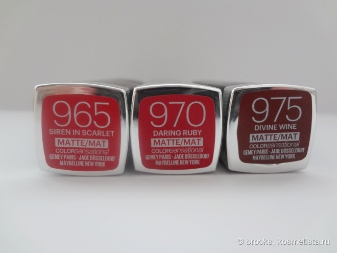 Новинки от Maybelline: помады Color Sensational Creamy Matte Lipstick #975, #970, #965