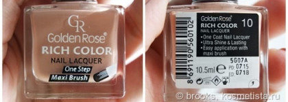 Golden Rose Rich Color Nail Lacquer #10