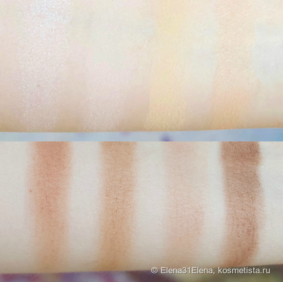 Рисуем скулы с палеткой NYX Highlight & Contour Pro Palette 01