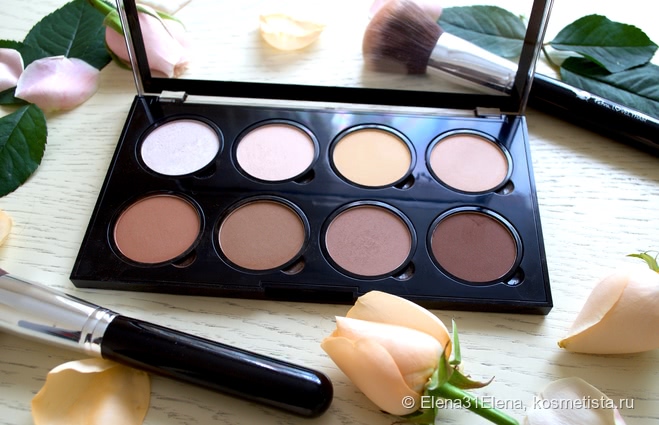 Рисуем скулы с палеткой NYX Highlight & Contour Pro Palette 01