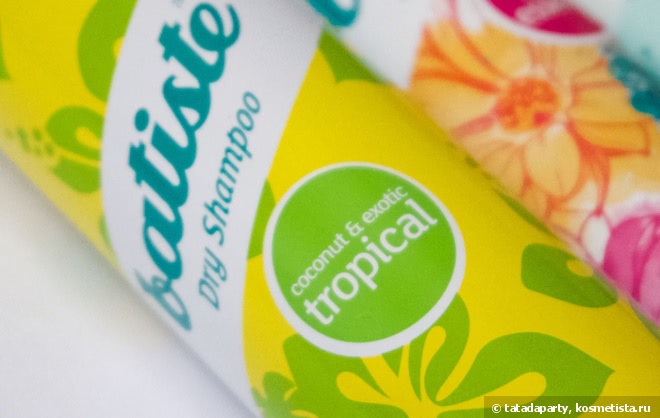 Сухой шампунь Batiste Dry Shampoo Floral Essences, Cherry, Tropical