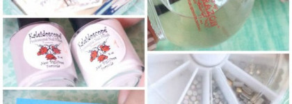 Маникюр "Полосатая нежность" с трафаретами