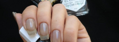 Кружевной маникюр: Белое против Черного и прекрасный топ El Corazon Top Coat Like Gel №434