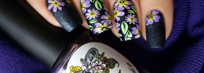 Цветы среди зимы с пластиной Konad Square Image Plate 11 ( 10 вариантов дизайна ногтей + 5 видео )