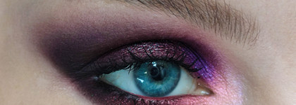 Макияж в пурпурных тонах