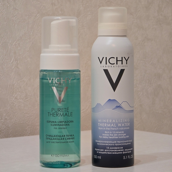 Vichy Laboratoires: Mineralizing thermal water и Pureté Thermale cleansing foam Vichy
