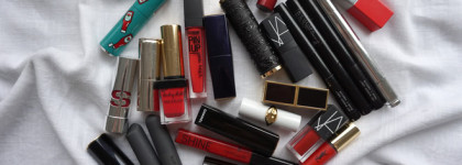 Коллекция помад. Красные и околокрасные