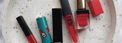 Коллекция помад. Красные и околокрасные