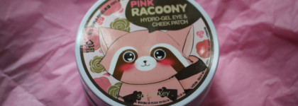 Очаровательные розовые пачти-сердечки Secret Key Pink Racoony Hydro Gel Eye & Cheek Patch