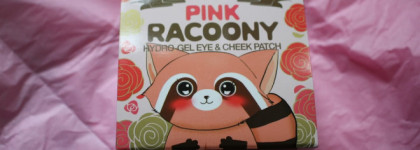 Очаровательные розовые пачти-сердечки Secret Key Pink Racoony Hydro Gel Eye & Cheek Patch