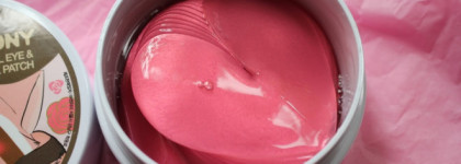 Очаровательные розовые пачти-сердечки Secret Key Pink Racoony Hydro Gel Eye & Cheek Patch