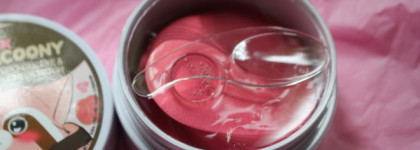 Очаровательные розовые пачти-сердечки Secret Key Pink Racoony Hydro Gel Eye & Cheek Patch