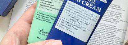 Санскрин на физических фильтрах Benton Skin Fit Mineral Sun Cream + сравнение с Benton UV Defense