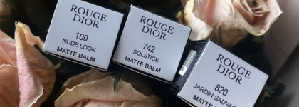 Люблю нежной любовью. Dior Rouge Dior Matte Balm 100 Nude Look, 742 Solstice, 820 Jardin Sauvage