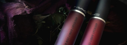 MAC Powder Kiss Liquid Lipcolour в оттенке 993 Pretty Pleats 994 Make Love To The Camera