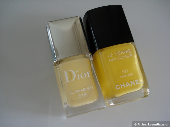 Dior Vernis Haute Couleur Extreme Wear Nail Lacquer #401 Saint-Tropez & Dior Vernis Couture Colour Gel Shine and Long Wear Nail Lacquer #319 Sunwashed