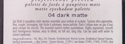 Viseart Professional Make-up Palette #04 Dark Matte  - лучшие матовые тени в мире?