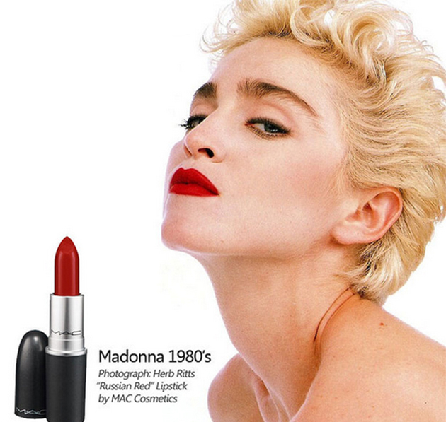 Мадонна в рекламной кампании "Russian Red". Фото из интернета