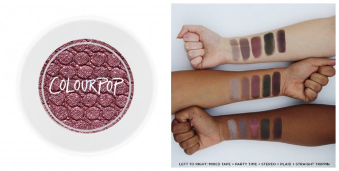 Тени ColourPop в оттенках Party time, Stereo, Rex