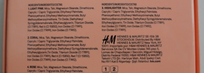 H&M Blusher & Highlighter palette Pink