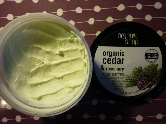 Organic Shop - Foot Butter Organic Cedar & Rosemary Густое Масло для Ног Голубой Кедр