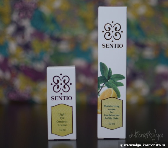 Sentio Moisturizing cream For Combination & Oily Skin и Sentio Light Eye Contour Creme