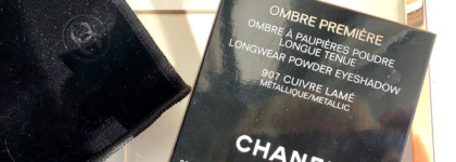 Рождество начинается вместе с пудровыми моно-тенями для век Chanel Ombre Premiere Holiday Longwear Powder Eyeshadow 2018 №907 Cuivre Lame