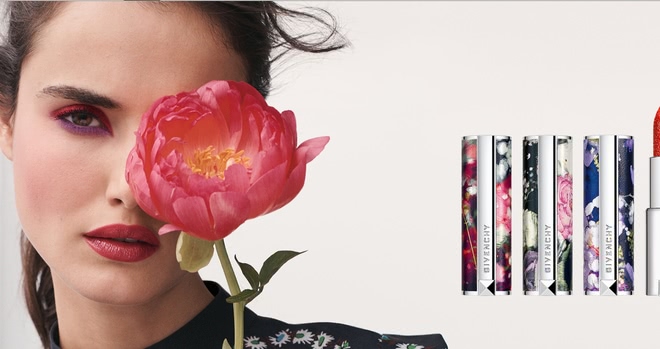 Сады Givenchy с губной помадой Le Rouge gardens edition в оттенке №02 Sparkling Poppy