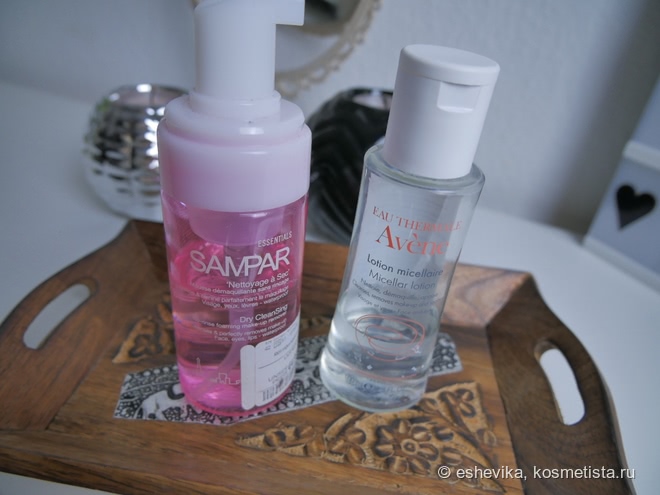 Снимаем макияж с: Avene Soins Essentiels Micellar Lotion и Sampar Dry CleanSing