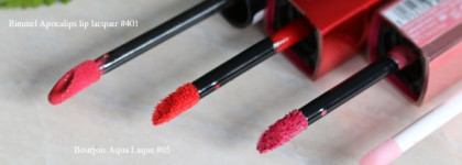 Тестируем вместе, новинка от Bourjois. Bourjois - Rouge Edition Aqua Laque оттенок №02 Rose on the rock и №05 Red my Lips