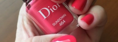Яркое знойное лето с Dior Vernis Couture Colour Gel Shine And Long Wear Nail Lacquer #464 Sundown