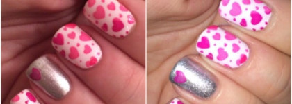 Нежный стемпинг-дизайн для "дня Влюбленных".P.s. С Konad конечно!)