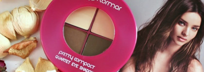Нежная и универсальная Flormar Pretty Compact Quartet Eye Shadow Р045 "Taste of Chocolates"