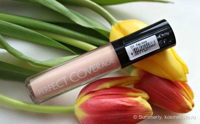 Весьма неплохой бюджетный вариант Flormar Perfect Coverage Liquid Concealer #01 Fair Ivory
