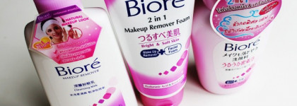Три средства для снятия макияжа Biore: Пенки 2-в-1 и молочко