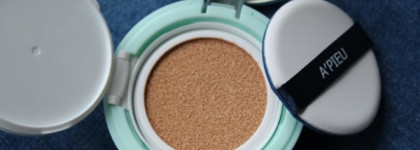 A'PIEU Air Fit. Хлопковый кушон Ppsong в оттенке 21 и кушон-румяна Cushion Blusher в оттенке PK01
