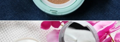 A'PIEU Air Fit. Хлопковый кушон Ppsong в оттенке 21 и кушон-румяна Cushion Blusher в оттенке PK01