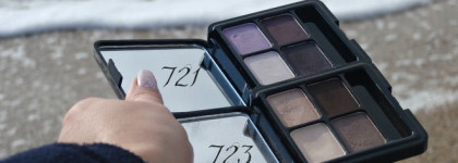 Тени для век Ciel Parfum Rich colour Quatro eyeshadow One touch в оттенках #723 Брауни и #721 Аметист